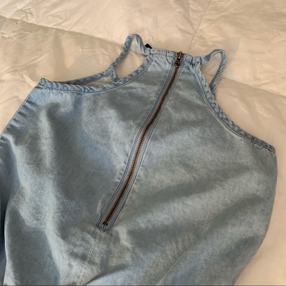 Joes Jeans Girls Chambray Embroidered Romper 6 - Picture 5 of 6